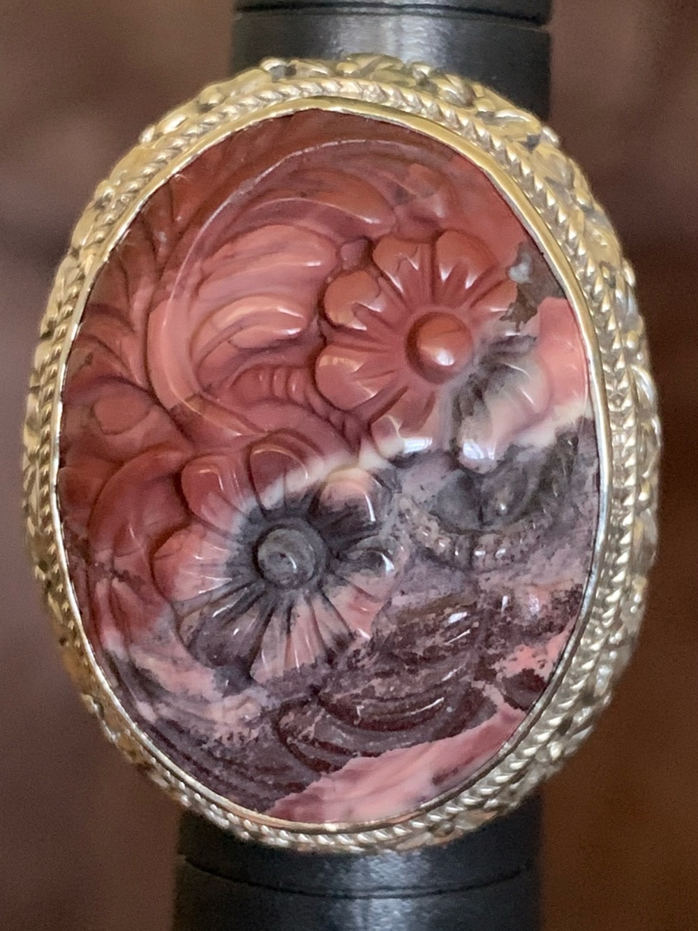 Sarda Porcelain Jasper Sterling Silver Ring